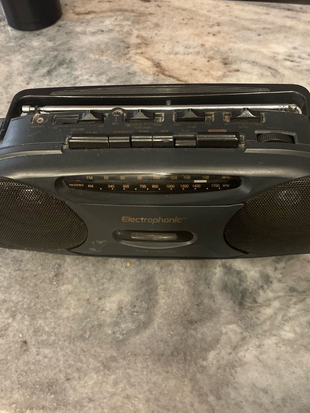 Vintage electrophonic Portable AM/FM Boombox - Black